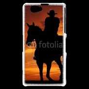 Coque Sony Xperia Z1 Compact Silhouette de cowboy