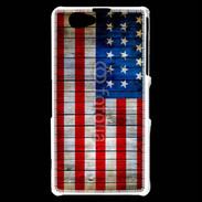 Coque Sony Xperia Z1 Compact Drapeau USA Vintage