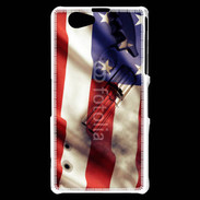 Coque Sony Xperia Z1 Compact Drapeau USA avec arme