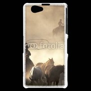 Coque Sony Xperia Z1 Compact Cowboys et chevaux