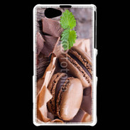 Coque Sony Xperia Z1 Compact Macaron chocolat 