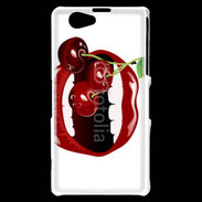 Coque Sony Xperia Z1 Compact Cerise et bouche