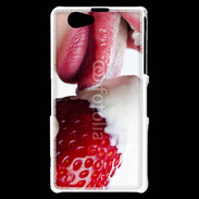 Coque Sony Xperia Z1 Compact Fraise et bouche 2