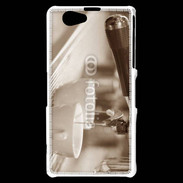 Coque Sony Xperia Z1 Compact Expresso noir et blanc