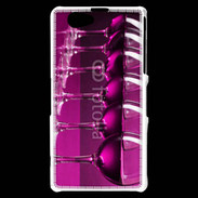 Coque Sony Xperia Z1 Compact Verre de vin sur fond rose