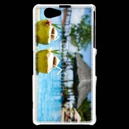 Coque Sony Xperia Z1 Compact Pina colada au bord de la piscine