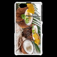 Coque Sony Xperia Z1 Compact Pinacolada dans une noix de coco