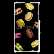 Coque Sony Xperia Z1 Compact Macarons sur fond noir