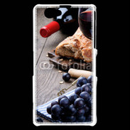 Coque Sony Xperia Z1 Compact Pain et vin rouge