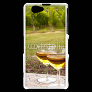 Coque Sony Xperia Z1 Compact Verres de vin et vignes