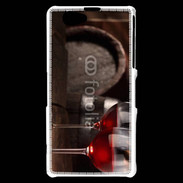Coque Sony Xperia Z1 Compact Verres de vin rouge et tonneaux