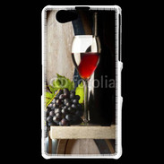 Coque Sony Xperia Z1 Compact Verre de vin rouge et grappe de raisin
