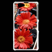 Coque Sony Xperia Z1 Compact Fleurs Zen rouge 10