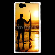 Coque Sony Xperia Z1 Compact Surfer couché de soleil