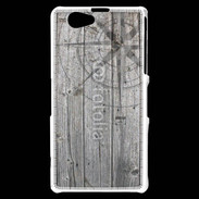 Coque Sony Xperia Z1 Compact Rose des vents sur fond en bois