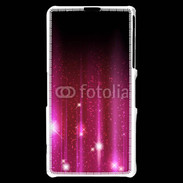 Coque Sony Xperia Z1 Compact Rideau rose à strass