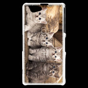 Coque Sony Xperia Z1 Compact Chaton gris 2