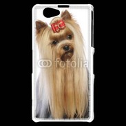 Coque Sony Xperia Z1 Compact Yorkie de face