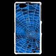 Coque Sony Xperia Z1 Compact Toile d'araignée bleue