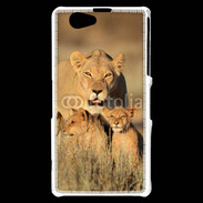 Coque Sony Xperia Z1 Compact Lionne et ses petits