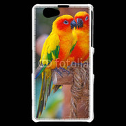 Coque Sony Xperia Z1 Compact Couple d'oiseaux colorés