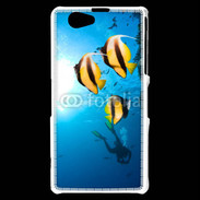 Coque Sony Xperia Z1 Compact Poisson jaune et noir