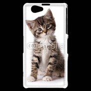 Coque Sony Xperia Z1 Compact Chaton gris 3