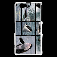 Coque Sony Xperia Z1 Compact Orque noir et blanc