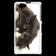 Coque Sony Xperia Z1 Compact Chat noir et blanc