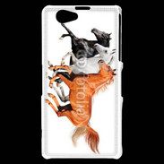 Coque Sony Xperia Z1 Compact Trio de chevaux