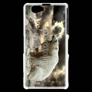 Coque Sony Xperia Z1 Compact Ours blanc en colère