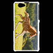 Coque Sony Xperia Z1 Compact Poulain dans un champs