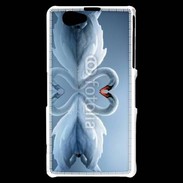 Coque Sony Xperia Z1 Compact Couple de Cygnes