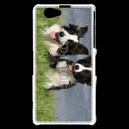 Coque Sony Xperia Z1 Compact Chien Border Collie noir et blanc