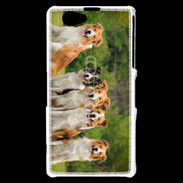 Coque Sony Xperia Z1 Compact Groupe de 5 chiens Border Collie