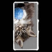 Coque Sony Xperia Z1 Compact Chaton et pelote de laine