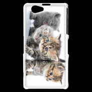 Coque Sony Xperia Z1 Compact Groupe de chatons 7