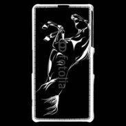 Coque Sony Xperia Z1 Compact Illustration cheval noir