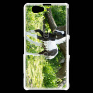 Coque Sony Xperia Z1 Compact Poulain noir et blanc