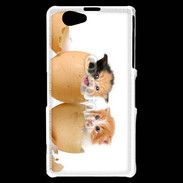 Coque Sony Xperia Z1 Compact Chaton dans des coquilles d'oeuf