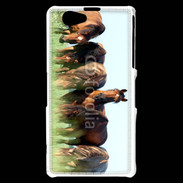 Coque Sony Xperia Z1 Compact Groupe de chevaux