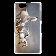 Coque Sony Xperia Z1 Compact Groupe de chevaux blancs