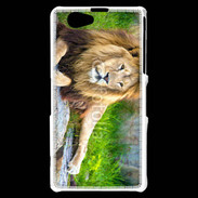 Coque Sony Xperia Z1 Compact Lion Roi des animaux