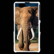 Coque Sony Xperia Z1 Compact Éléphant de face