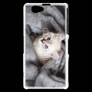 Coque Sony Xperia Z1 Compact Chaton aux yeux bleus 10