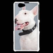 Coque Sony Xperia Z1 Compact Portrait de Bull terrier blanc 5