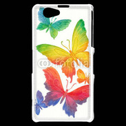 Coque Sony Xperia Z1 Compact Illustration de papillons en couleur