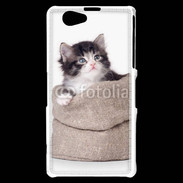 Coque Sony Xperia Z1 Compact Chaton dans un sac