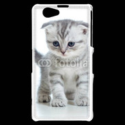 Coque Sony Xperia Z1 Compact Chaton gris en balade