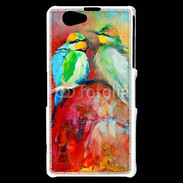 Coque Sony Xperia Z1 Compact Oiseaux en peinture